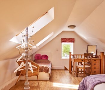 The bedroom at The Old Forge, Peak District