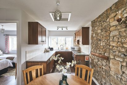 The kitchen and dining room at Blackdown Cottage, Devon