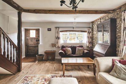 The living room at Blackdown Cottage, Devon