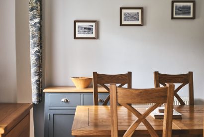 The dining table at Millthorn Cottage, Devon