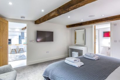 The bedroom with ensuite at Honister Cottage, Lake District