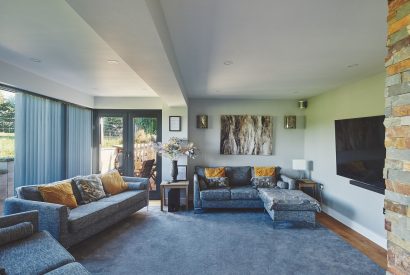 The living room at Shepherd's Lodge, Somerset
