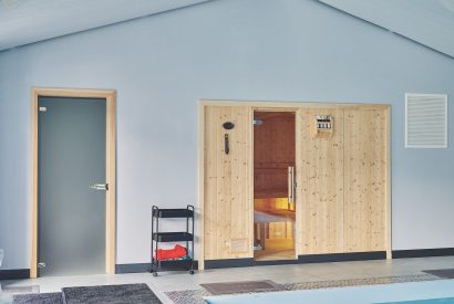 The sauna at Woodland House, Worcestershire