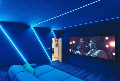 The cinema room at Woodland House, Worcestershire
