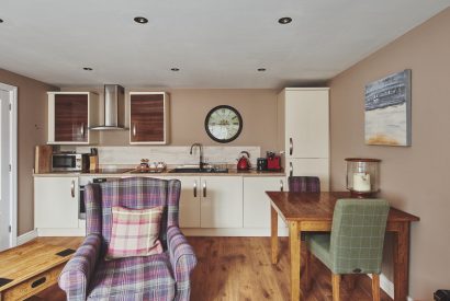 The kitchen and dining area at Hophouse Cottage, Peak District