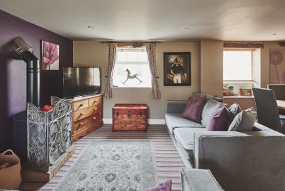 The living room at Green Pastures Cottage, Peak District