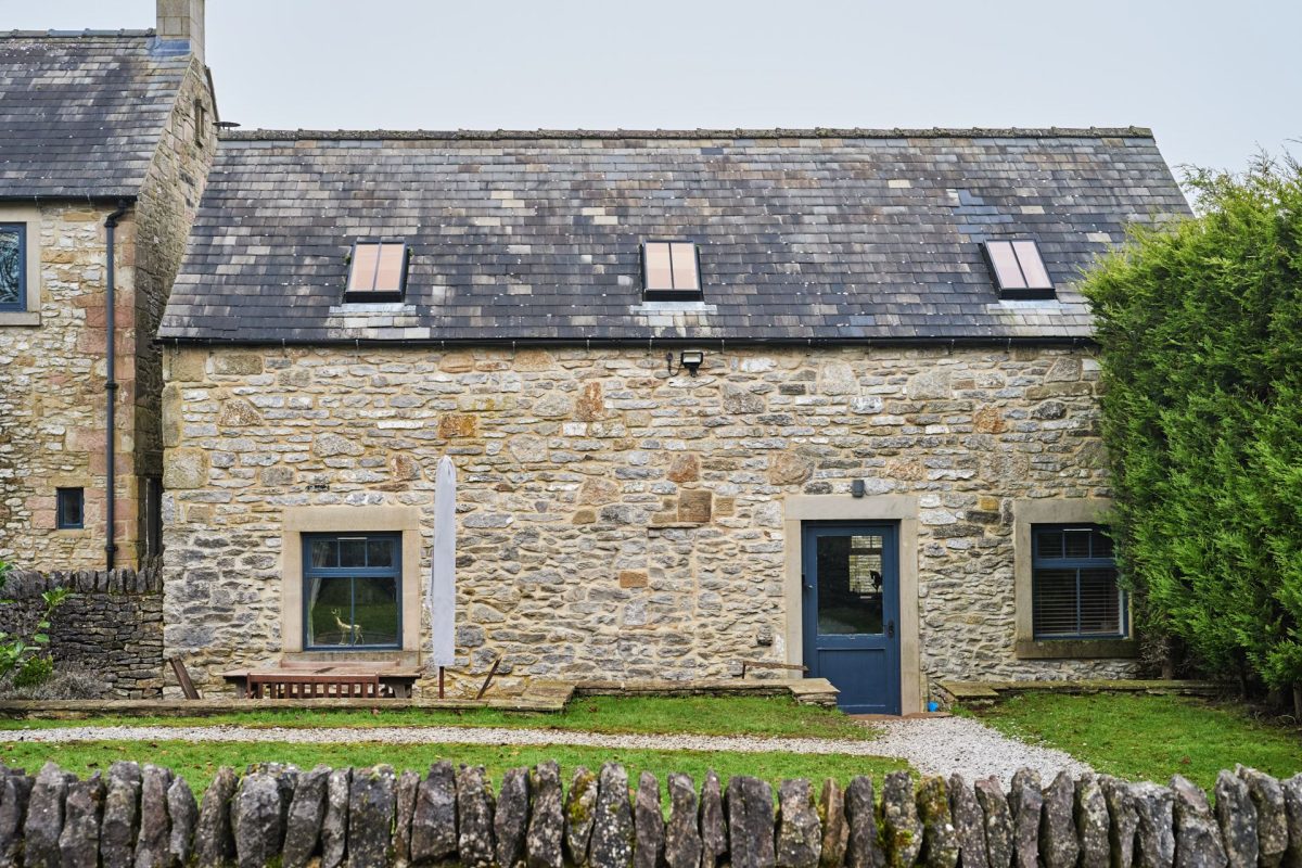 The exterior of Green Pastures Cottage in the Peak District