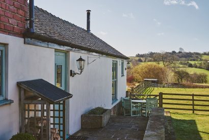 The exterior and views from Barn Owl Lodge, Peak District