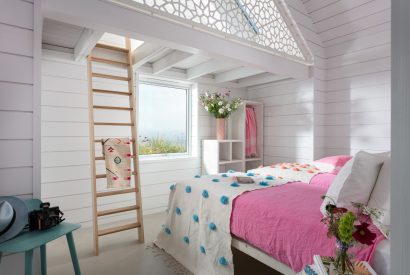 A double bedroom at Woolf, Cornwall