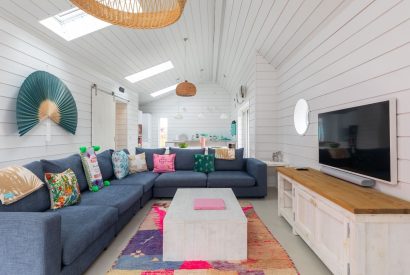 The living room at Duna, Cornwall