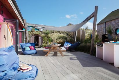 The decking at Gwithian, Cornwall