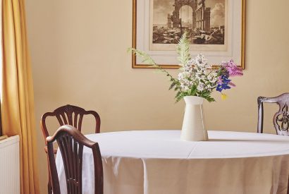 The dining table at Donne Cottage, Cotswolds