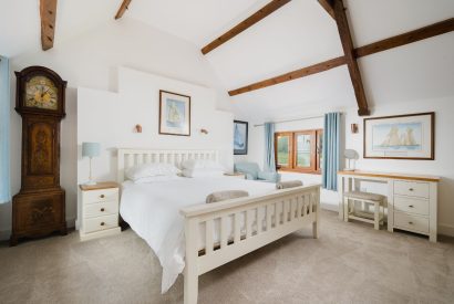 A double bedroom at Riverside Retreat, Devon