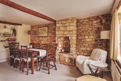 The dining table at Church View Cottage, Cotswolds