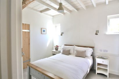 The bedroom in Gull Farm Barn, with a double bed