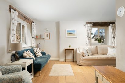 The living room at Daydreamer Cottage, Cornwall