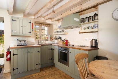 The kitchen at Moon Cottage, Cornwall