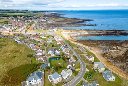 A birds-eye view of The Bay at Beadnell, Northumberland
