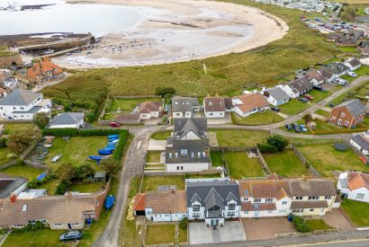A birds-eye view of Sandy Toes, Northumberland