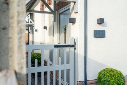 The gateway to the main entrance of the property at Pilgrim Cottage, Cheshire