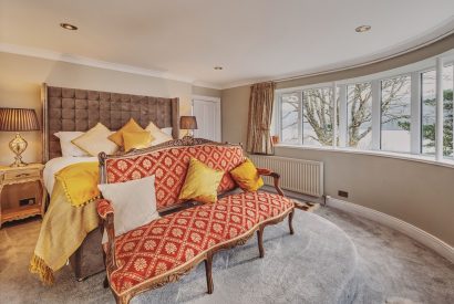 A bedroom at Loch Ness Mansion, Scottish Highlands