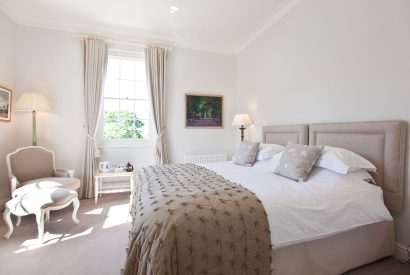 A double bedroom at Cornish Castle, Cornwall