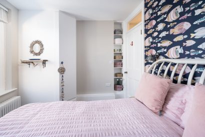 The double bedroom at Waters Dream, Devon