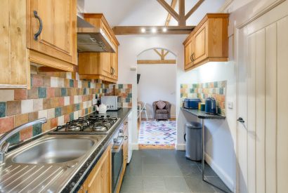 The kitchen at Grindle Cottage, Devon