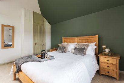 A double bedroom at The Mill, Cornwall