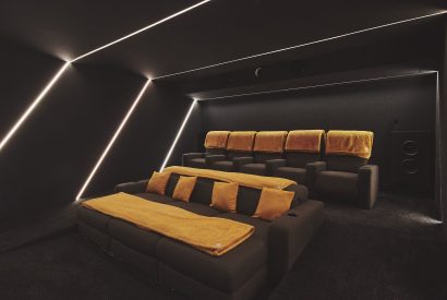 The cinema room at Woodland House, Worcestershire
