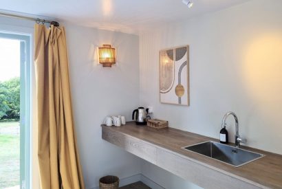 A coffee bar at Olive Tree Cottage, Sussex