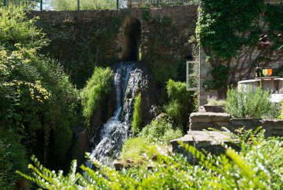 The waterfall at The Old Mill, Worcestershire