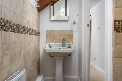 The bathroom sink at Upper Cottage, Cotswolds