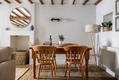 The dining table at Upper Cottage, Cotswolds