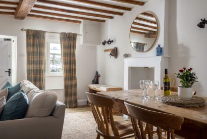 The living and dining space at Upper Cottage, Cotswolds