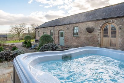 The hot tub at Rabbitdale Barn, Yorkshire