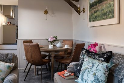 The dining area at Rosefinch Cottage, Devon