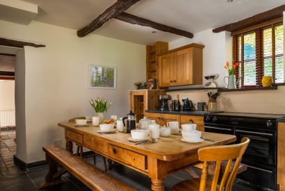 The kitchen and dining room at Kittiwake House, Devon