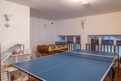 The games room at Partridge House, Devon