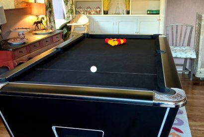 The pool table at Heron Hall, Leicestershire 