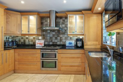 The kitchen at 1 Afon y Felin, Llyn Peninsula