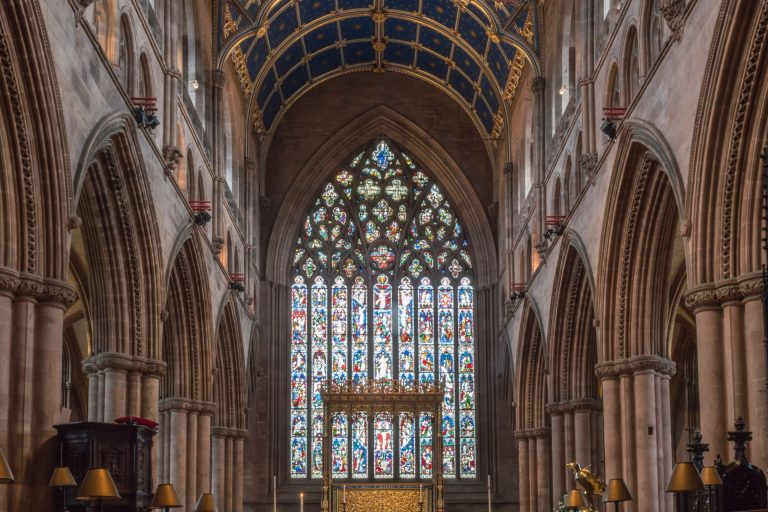 Stained Glass Window at Carlisle Cathedral in Cumbria
