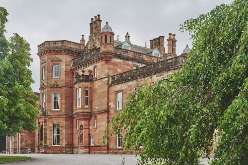 xterior of Netherby Hall stately home in Cumbria