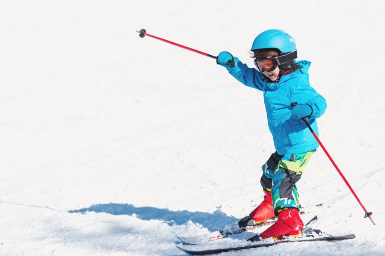 Happy Child Skiing