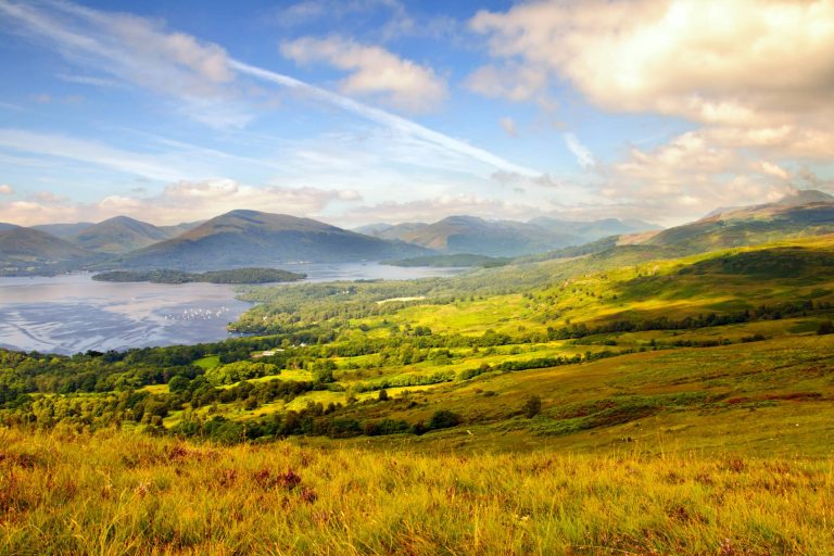 Loch Lomond and the Scottish countryside