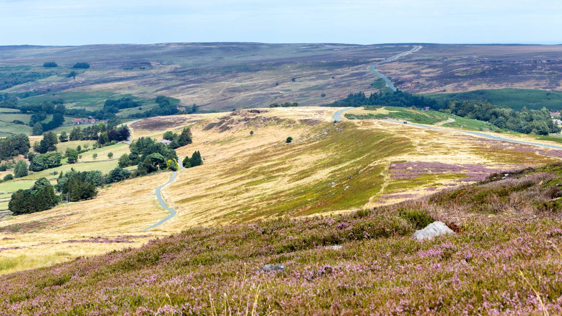 View over the hills in North York Moors