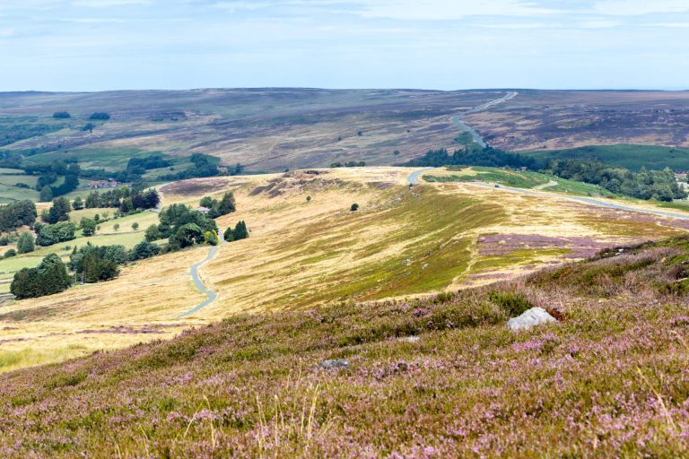 View over the hills in North York Moors