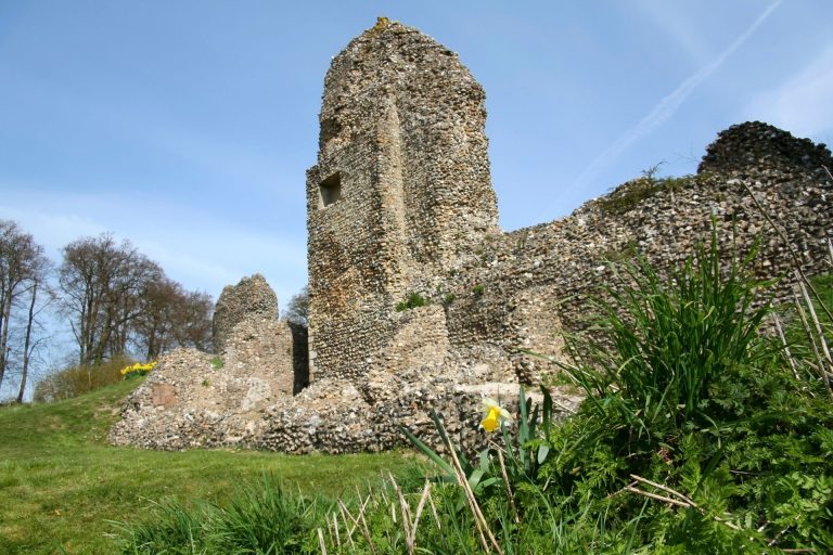 Berkhamsted castle ruins in Hertfordshire, Chiltern Hills