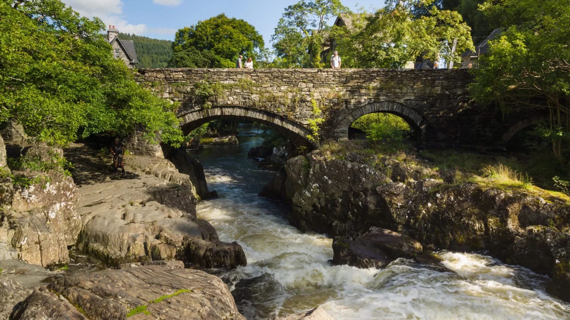 A bridge over the river in Betws-y-Coed, Wales