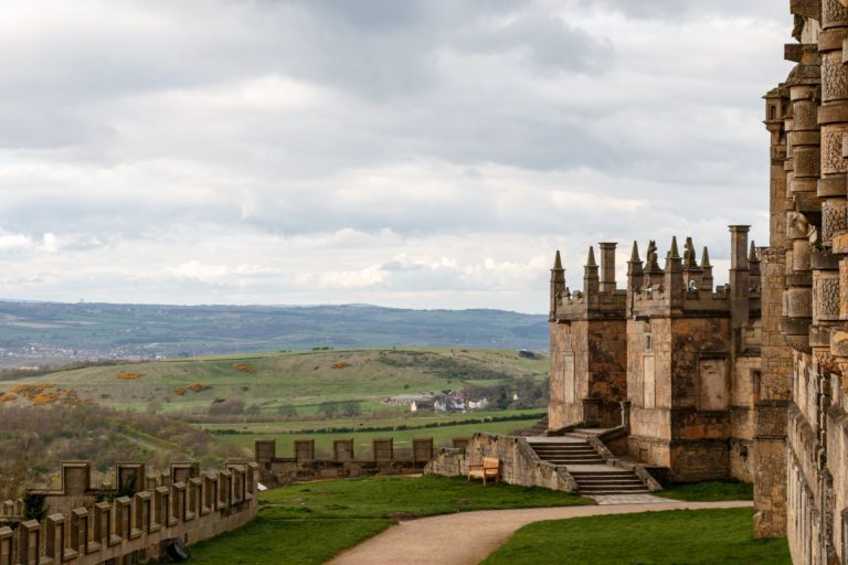 View Of Countryside From Bolsover Castle In Derbyshire, Peak District